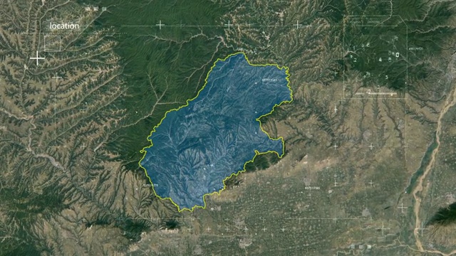 地图 地球俯冲定位 中国 陕西 全球定位系统  航拍视角 影视频素材
