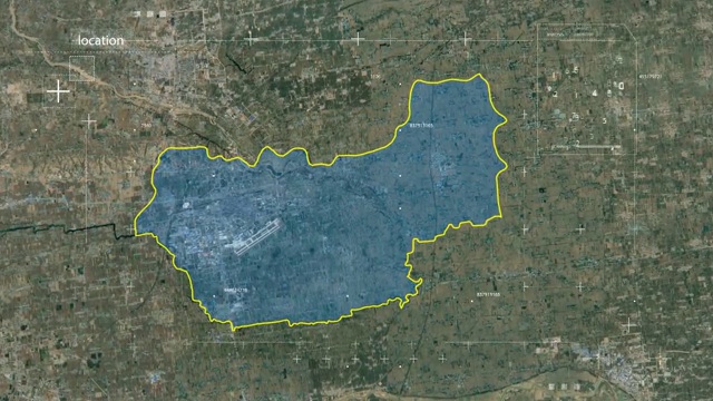 地图 地球俯冲定位 中国 陕西 全球定位系统  航拍视角 影视频素材