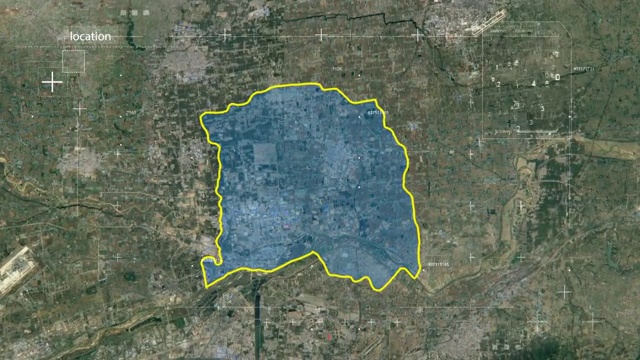 地图,地球俯冲定位,中国,陕西,全球定位系统,航拍视角,影片视频素材