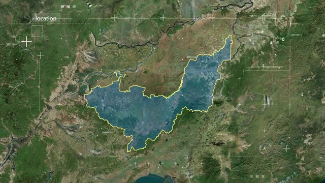 地图 地球俯冲定位 中国 黑龙江双鸭山视频素材