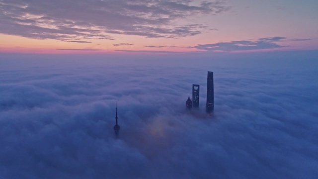 航拍上海平流视频素材