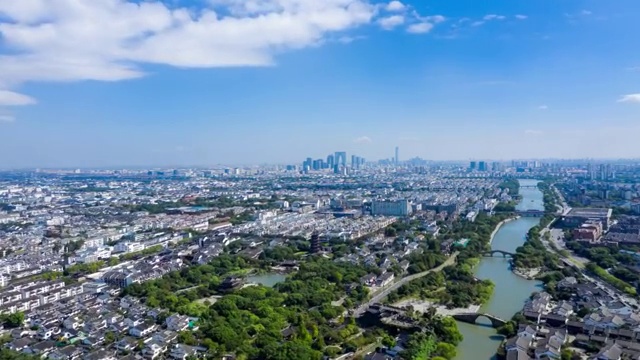 苏州盘门景区延时视频素材