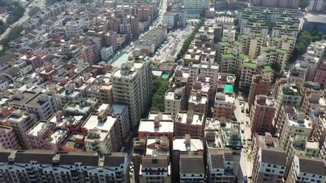 广东省深圳市福田区CBD中心城会展中心和皇岗村视频素材