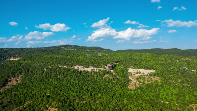 太原天龙山石窟白天多云延时 天龙山石窟 太原视频素材