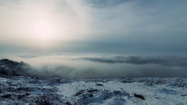 秦岭雪山云海视频素材