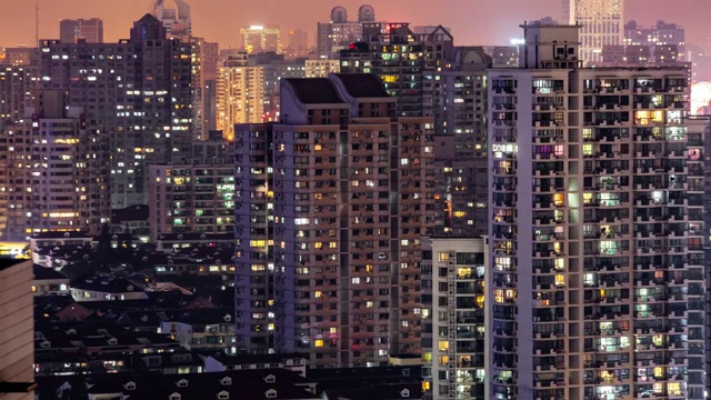 上海浦西城市夜景视频素材