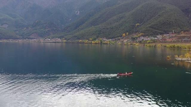 云南丽江泸沽湖风光视频素材