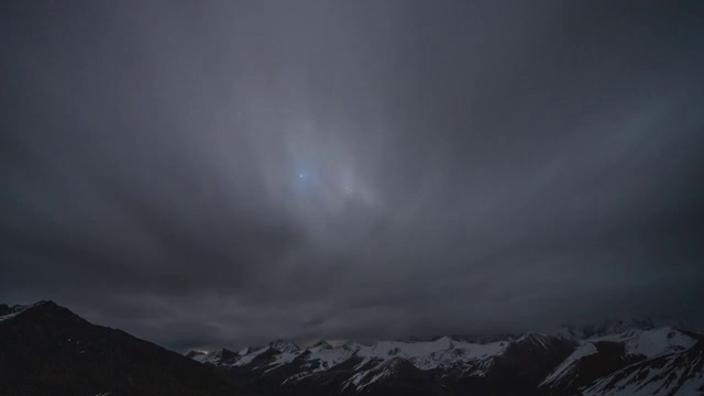 4K30P星空多云高原川西雪山雨季延时视频素材