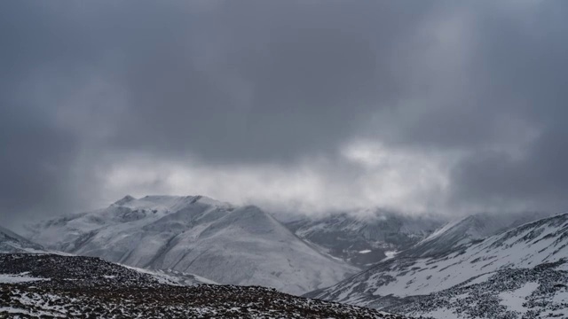 4K30P阳光雪地迷雾延时视频素材