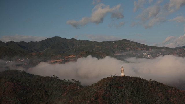 巍宝山封川山云海日出延时摄影素材  云南大理巍山风光视频素材视频素材