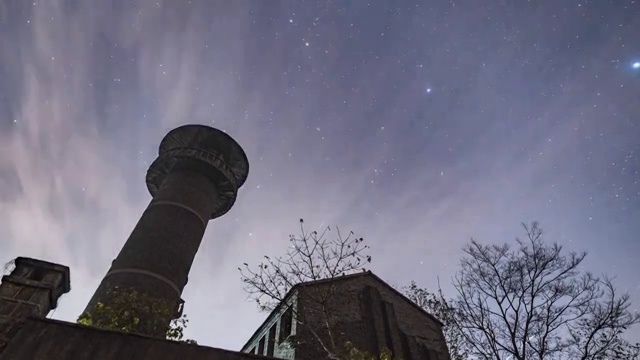 4K30P水塔多云星空延时视频素材