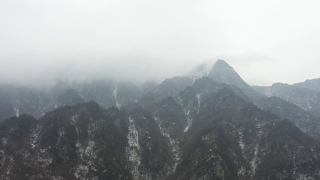 秦岭雪景视频素材