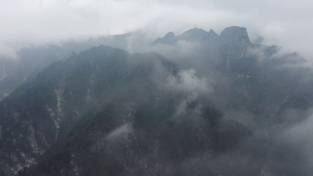 秦岭雪景视频素材