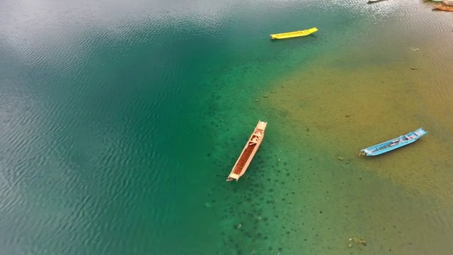 四川凉山州盐源县泸沽湖女神湾自然风光视频素材