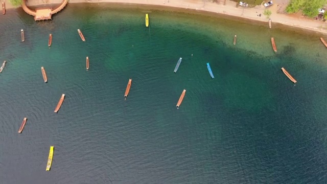 四川凉山州盐源县泸沽湖女神湾自然风光视频素材