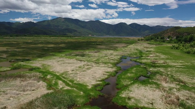 四川凉山州盐源县泸沽湖草海自然风光视频素材