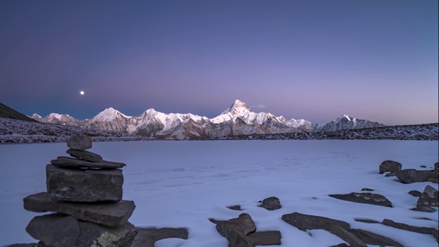 贡嘎雪山延时视频素材