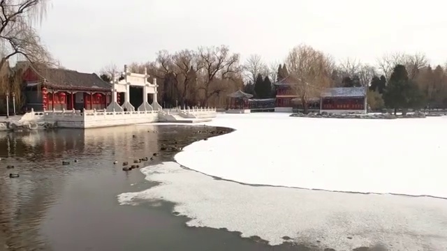 北京第一场雪视频素材