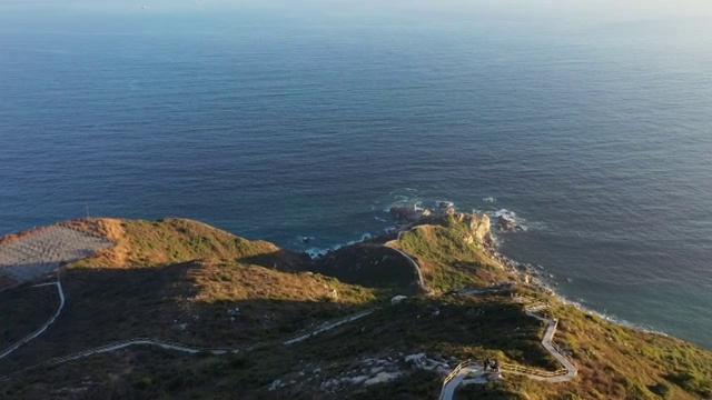 广东省深圳市大鹏新区南澳西涌海滨浴场与深圳天文台航拍视频素材