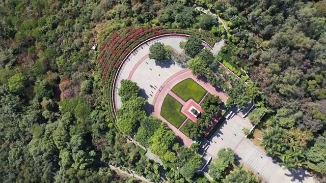 广东省深圳市福田区CBD中心城莲花山公园航拍视频素材