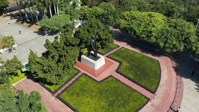 广东省深圳市福田区CBD中心城莲花山公园航拍视频素材