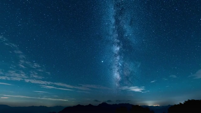 银河星空流星雨视频素材