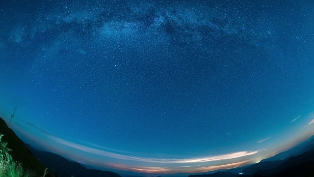 银河星空流星雨视频素材