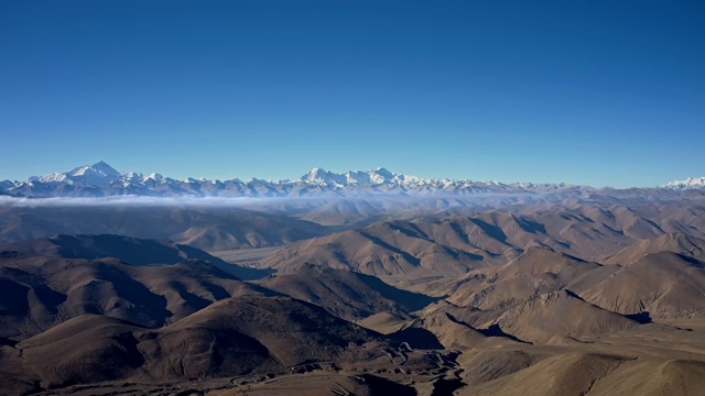 西藏风光珠穆朗玛峰108拐观景台视频素材