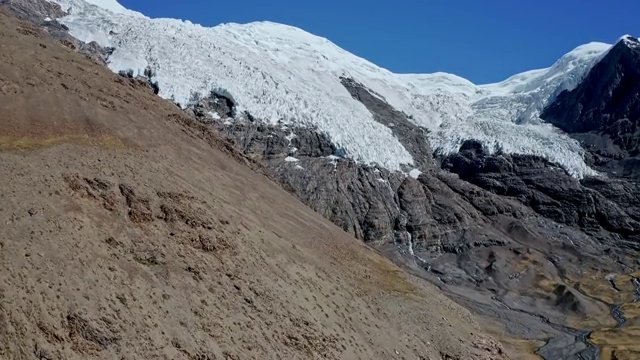 西藏风光山南卡若拉冰川视频素材