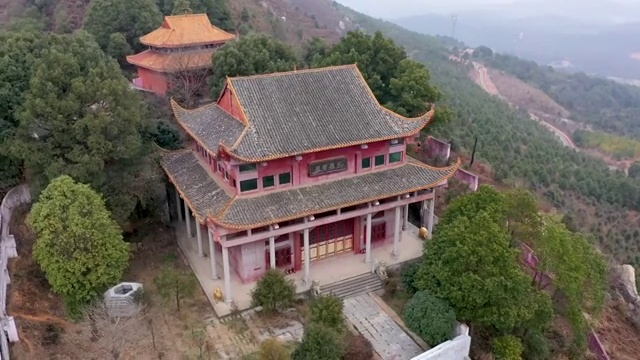 九郎山上九郎寺视频素材