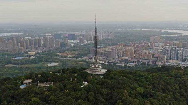 航拍合肥市大蜀山视频素材