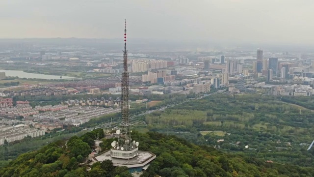 航拍合肥市大蜀山视频素材