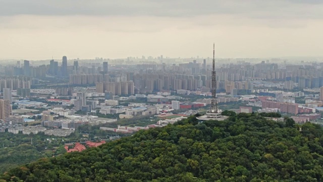 航拍合肥市大蜀山视频素材