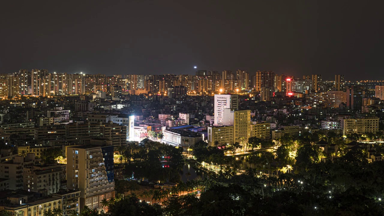 大年三十的都市之夜延迟视频素材