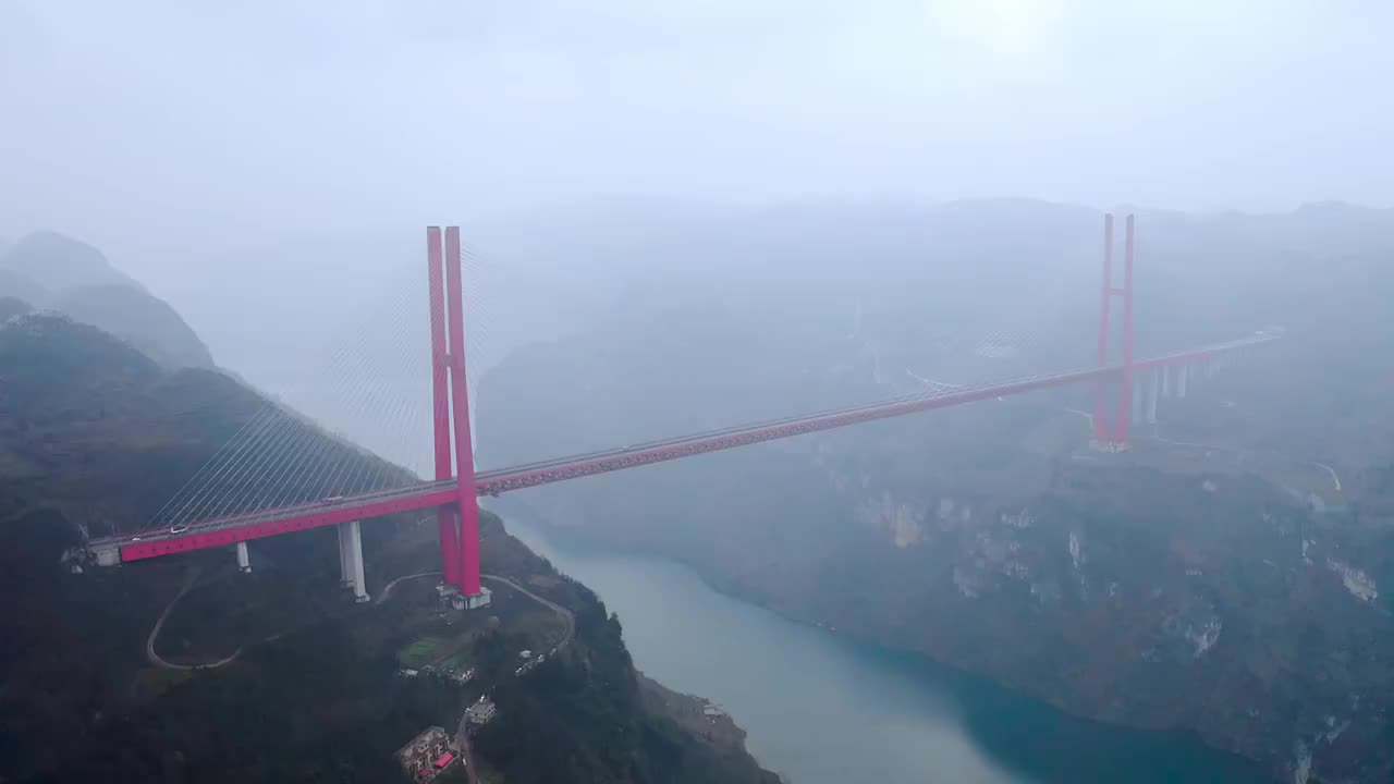 鸭池河大桥视频素材