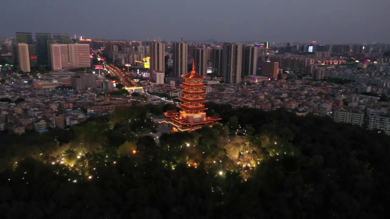 佛山千灯湖-金融高新区城市天际线视频素材