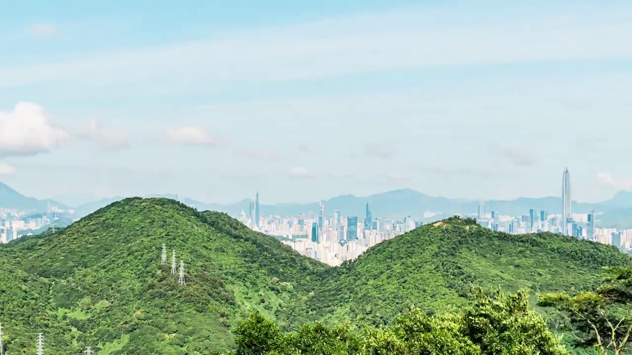 深圳塘朗山视野视频素材