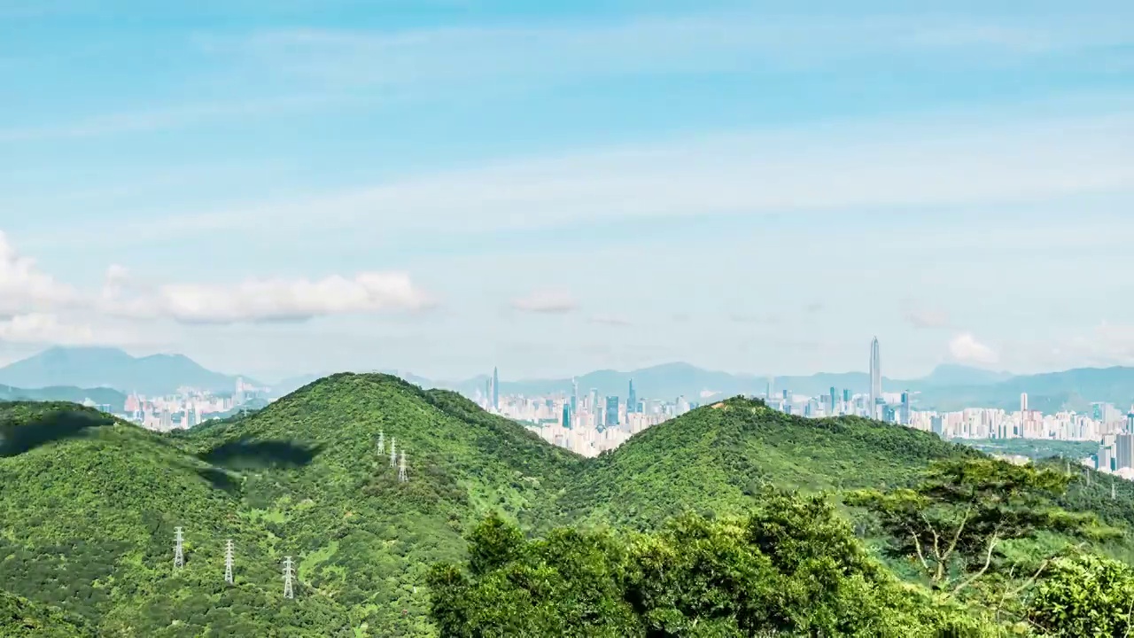 深圳塘朗山视野视频素材