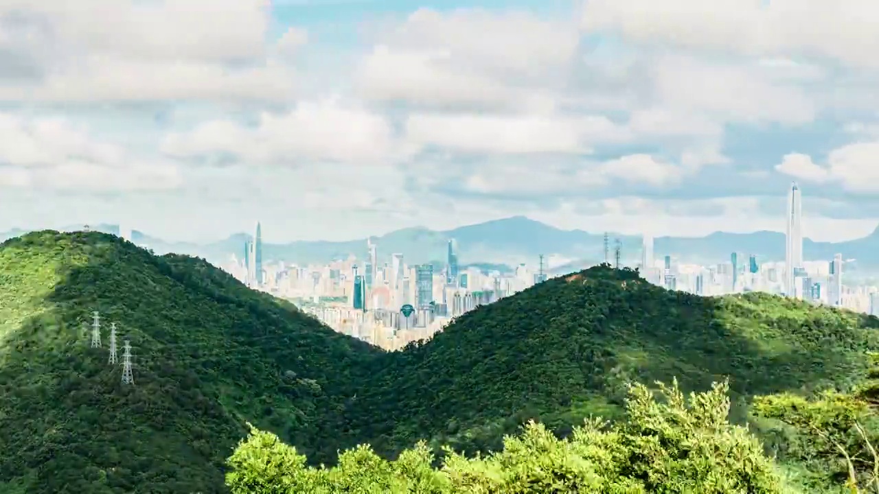 深圳塘朗山视野视频素材