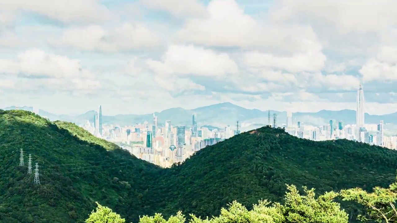 深圳塘朗山视野视频素材