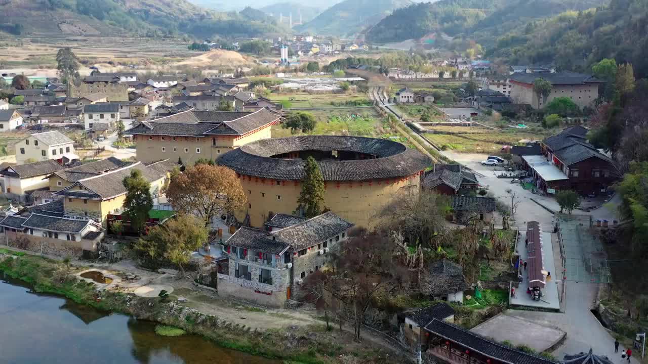 世界文化遗产福建土楼南靖云水谣古镇视频素材