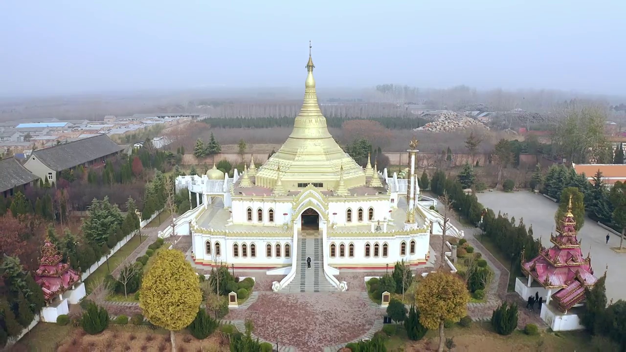 洛阳白马寺航拍视频视频素材