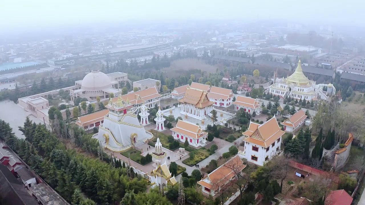 洛阳白马寺航拍视频视频素材