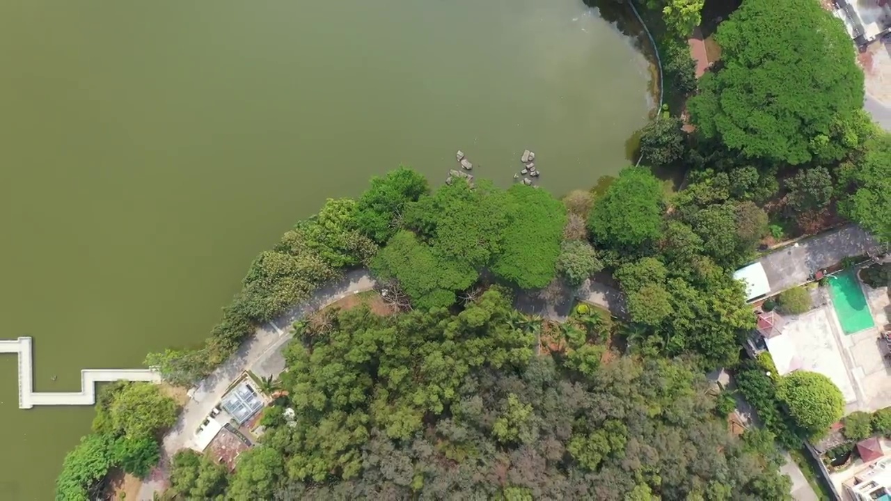 广东省东莞市桥头镇桥头广场航拍视频素材