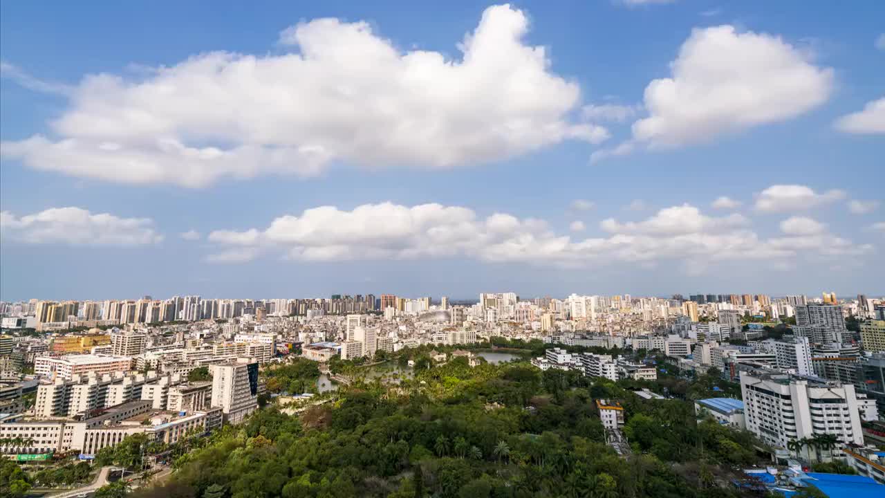 海口都市风光白天延迟视频素材