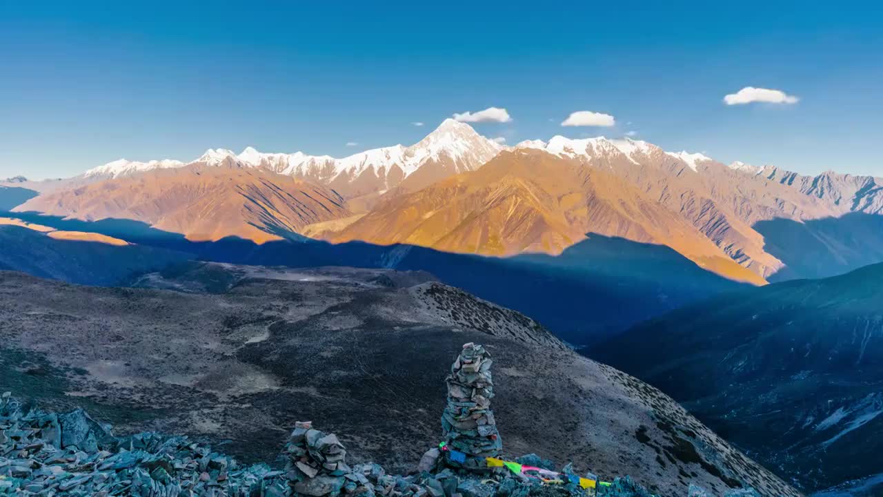 川西雪山视频素材