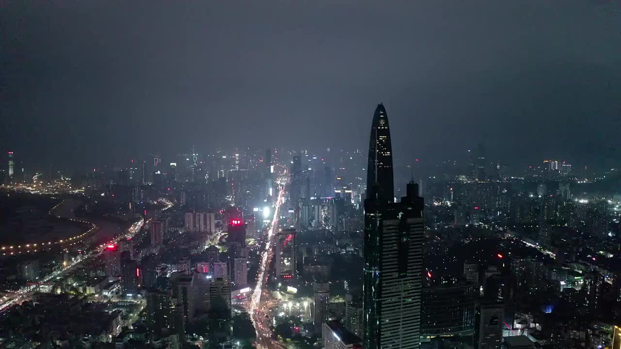 深圳福田区夜景视频素材