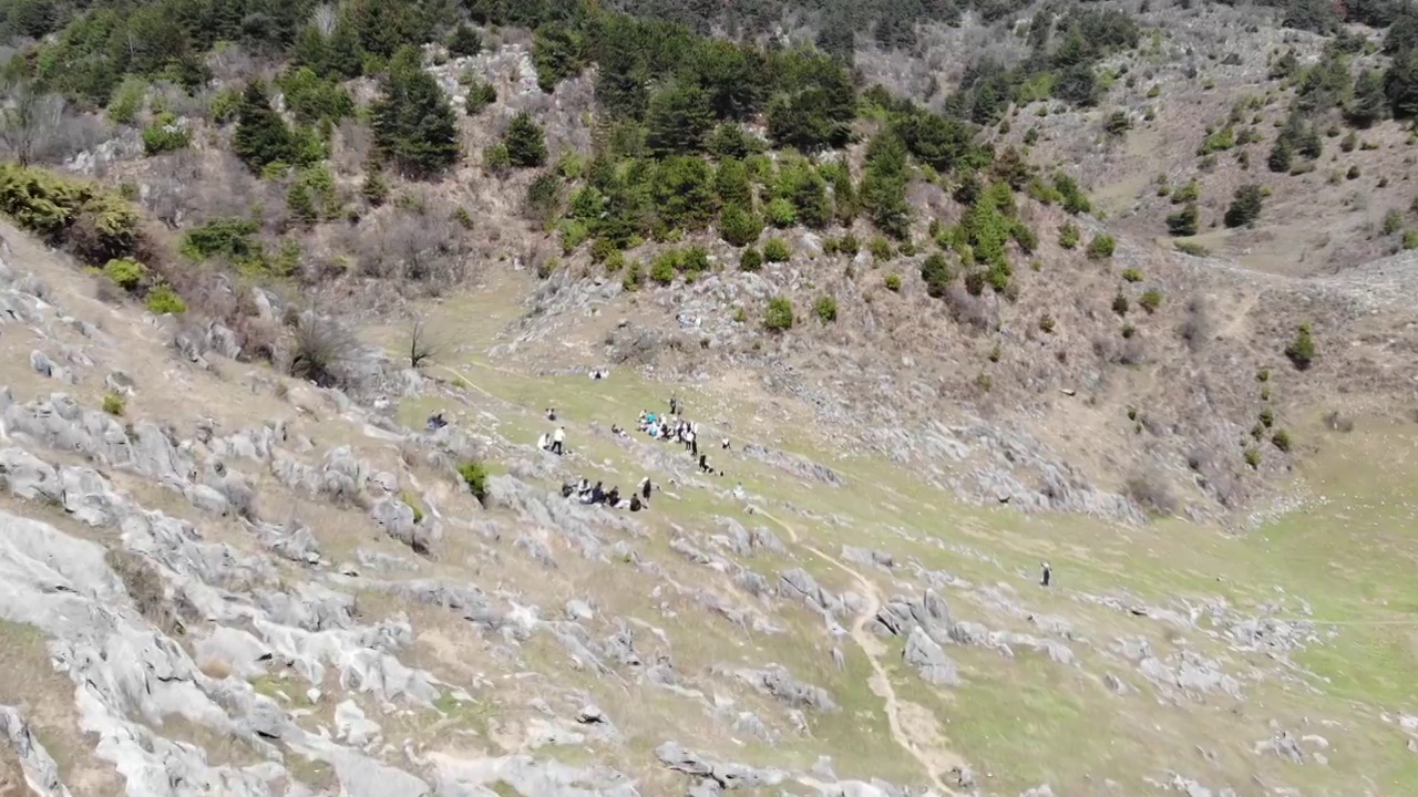 陕西镇安北阳山喀斯特地貌航拍视频素材