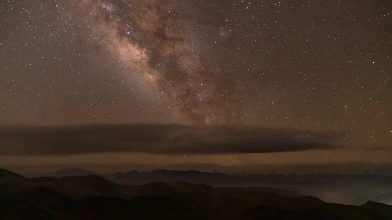 西藏日喀则：珠穆朗玛峰星空与日出时延时摄影视频视频素材