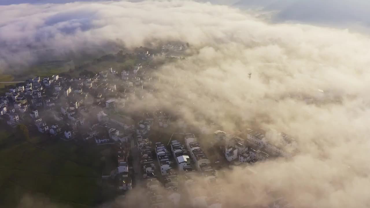 安徽省黄山市黟县日出云海视频素材